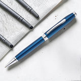 Cross Foundry Glossy Translucent Blue CT Ballpoint Pen AT0812-5