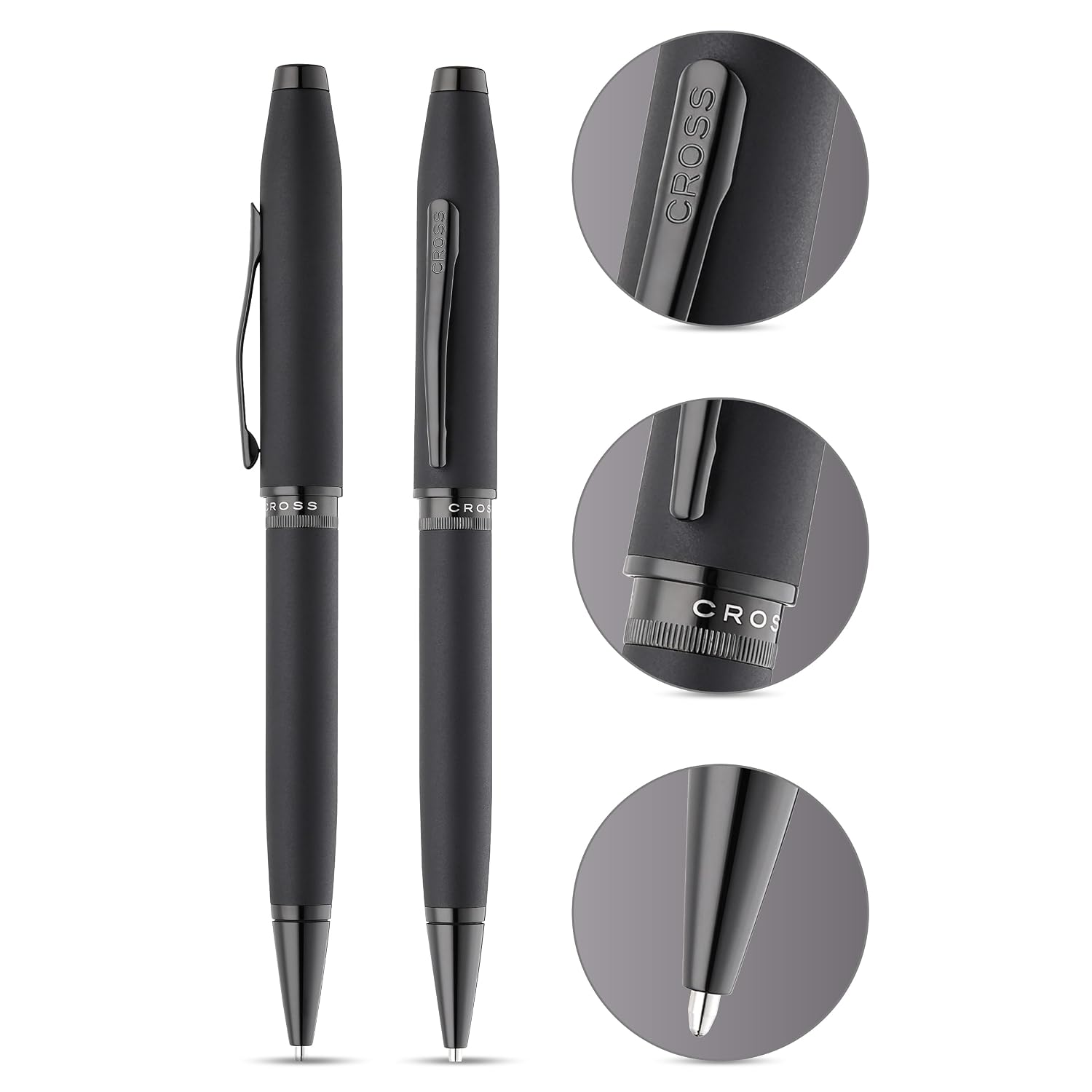 Cross Foundry Matte Black PVD Ballpoint Pen AT0812-4