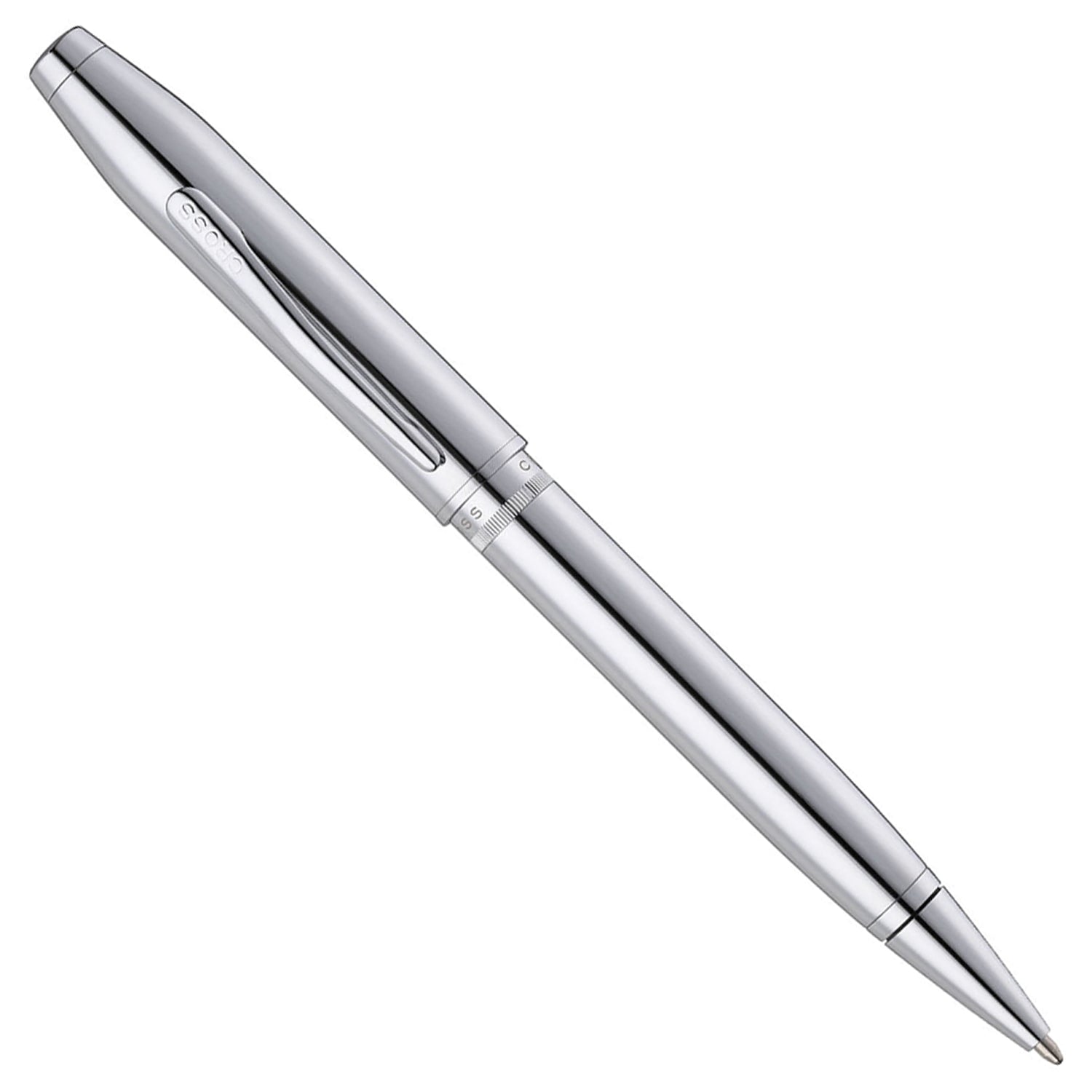 Cross Foundry Polished Chrome CT Ballpoint Pen AT0812-1