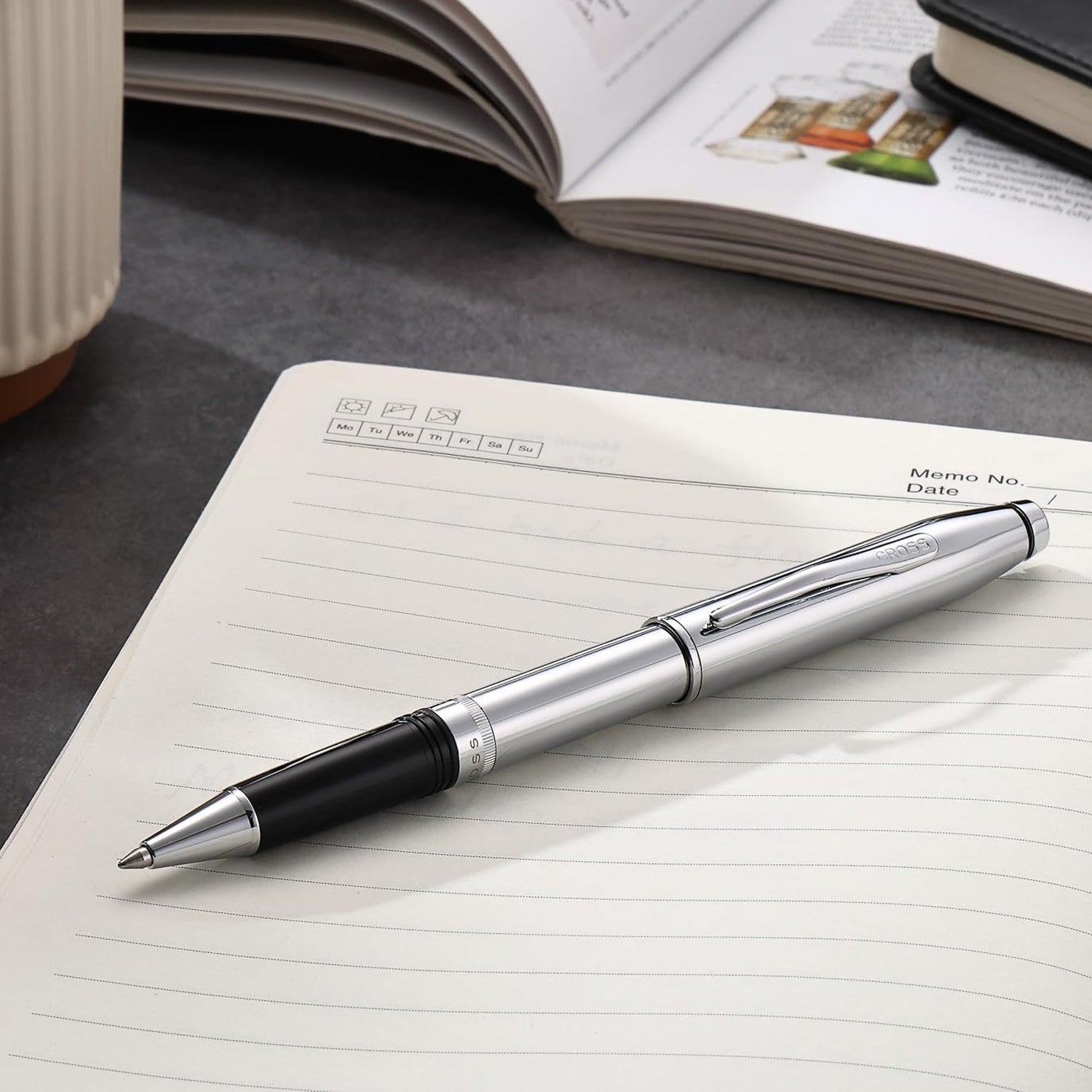 Cross Foundry Polished Chrome CT Roller Ball Pen AT0815-1