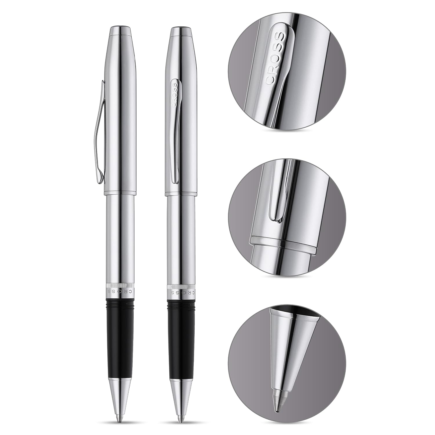 Cross Foundry Polished Chrome CT Roller Ball Pen AT0815-1