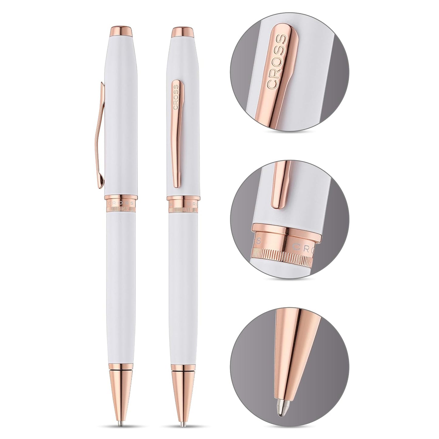 Cross Foundry Pearl White RGT Ballpoint Pen AT0812-6