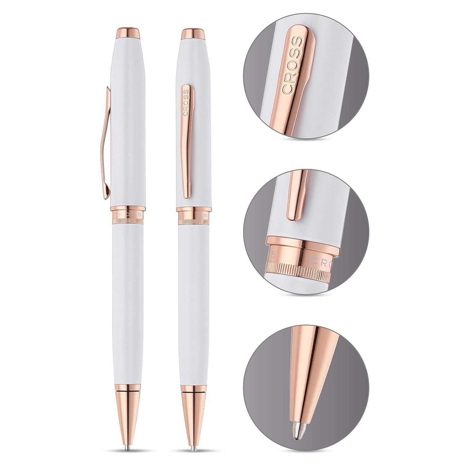 Cross Foundry Pearl White RGT Ballpoint Pen AT0812-6