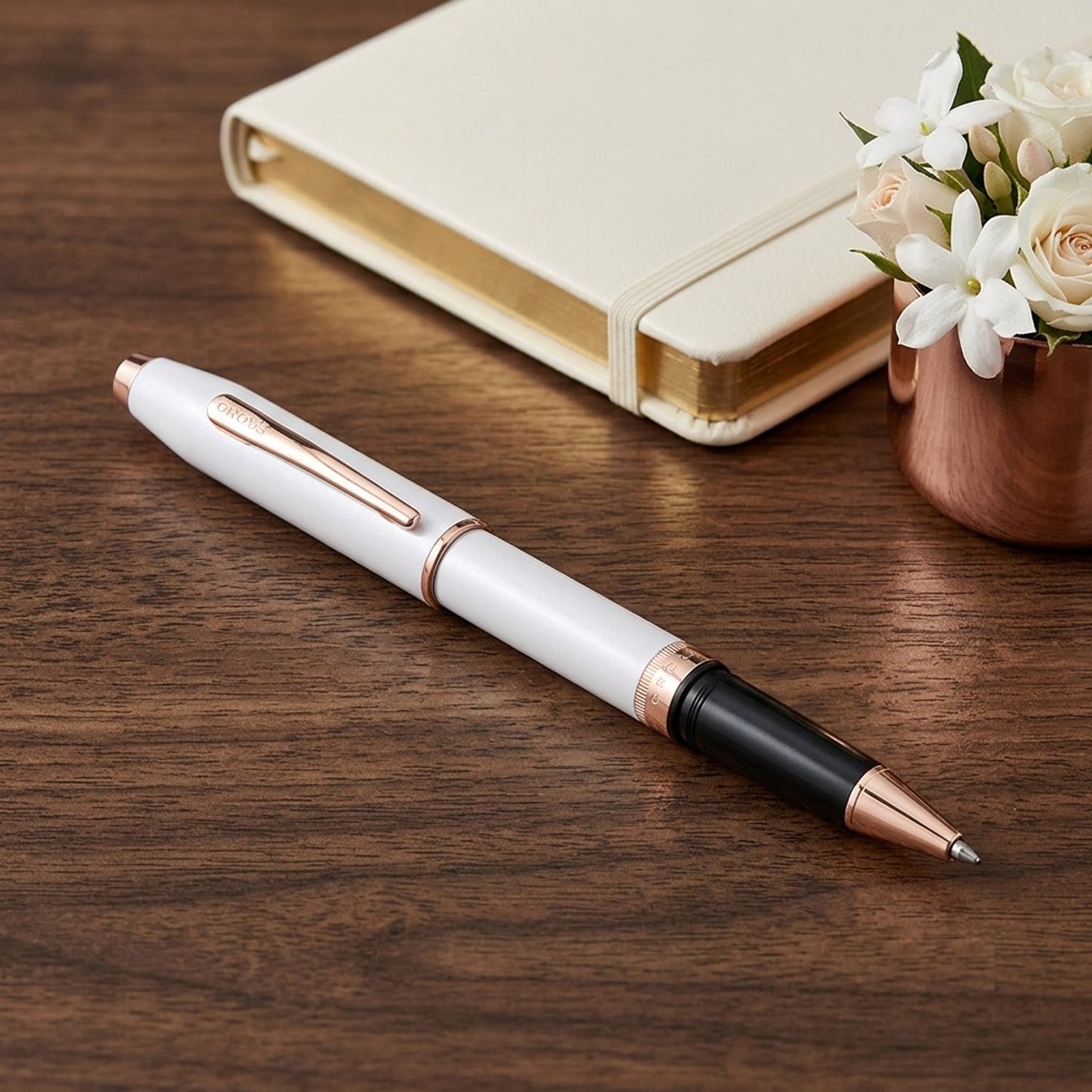 Cross Foundry Pearl White RGT Roller Ball Pen AT0815-6