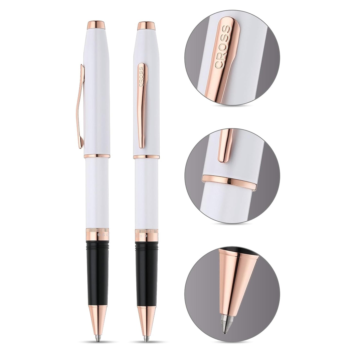 Cross Foundry Pearl White RGT Roller Ball Pen AT0815-6