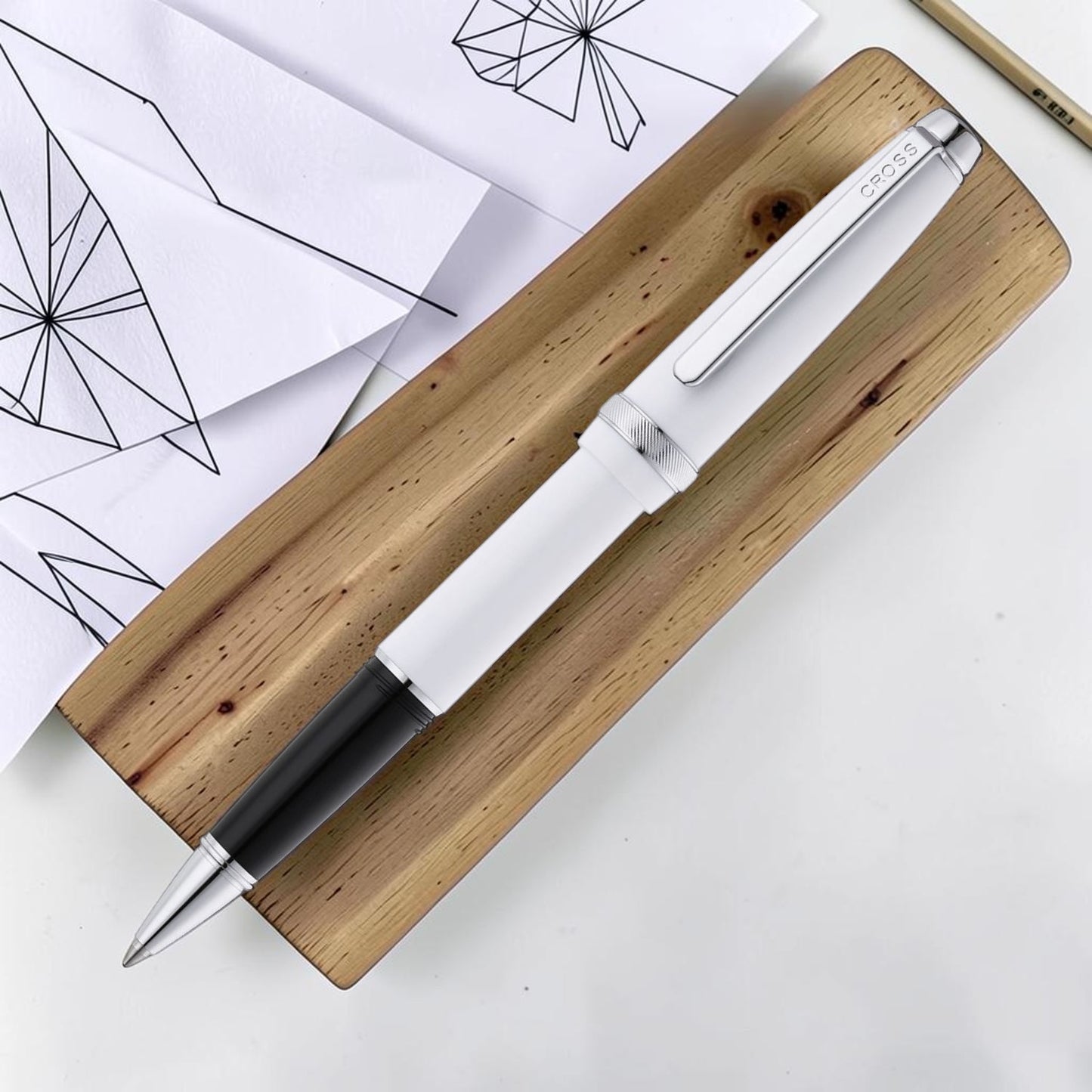 Cross Lume Porcelain White CT Ballpoint Pen AT0802-2