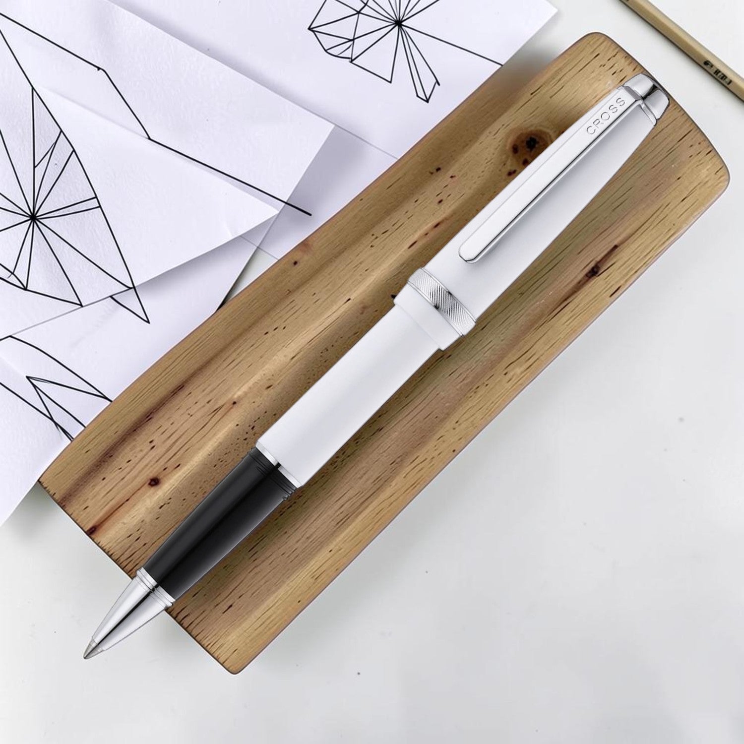 Cross Lume Porcelain White CT Ballpoint Pen AT0802-2