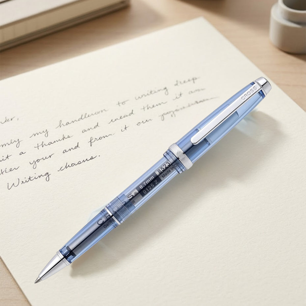 Cross Lume Translucent Navy Blue CT Roller Ball Pen AT0805-8