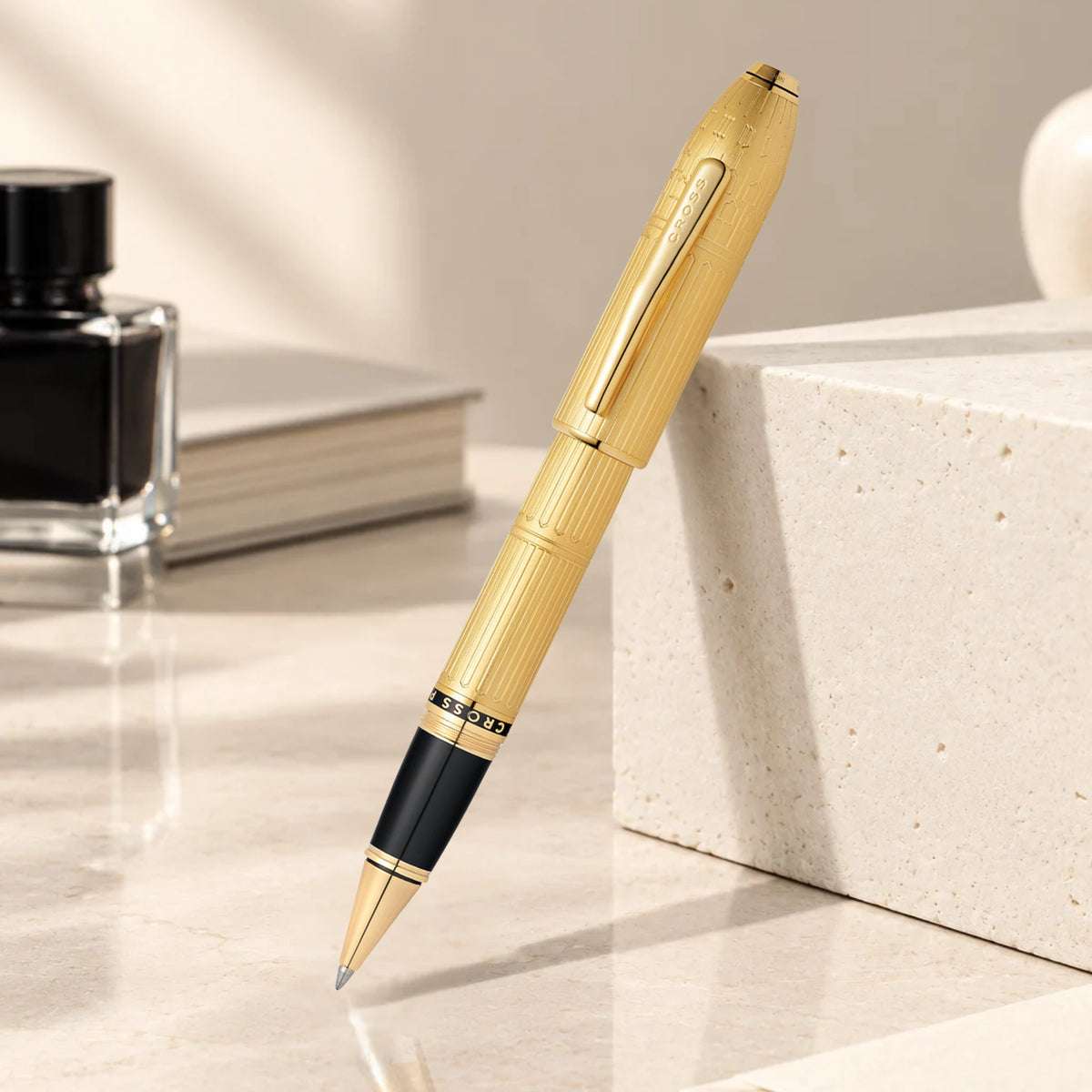 Cross Peerless 125 Citizen London Gold GT Roller Ball Pen AT0705-23