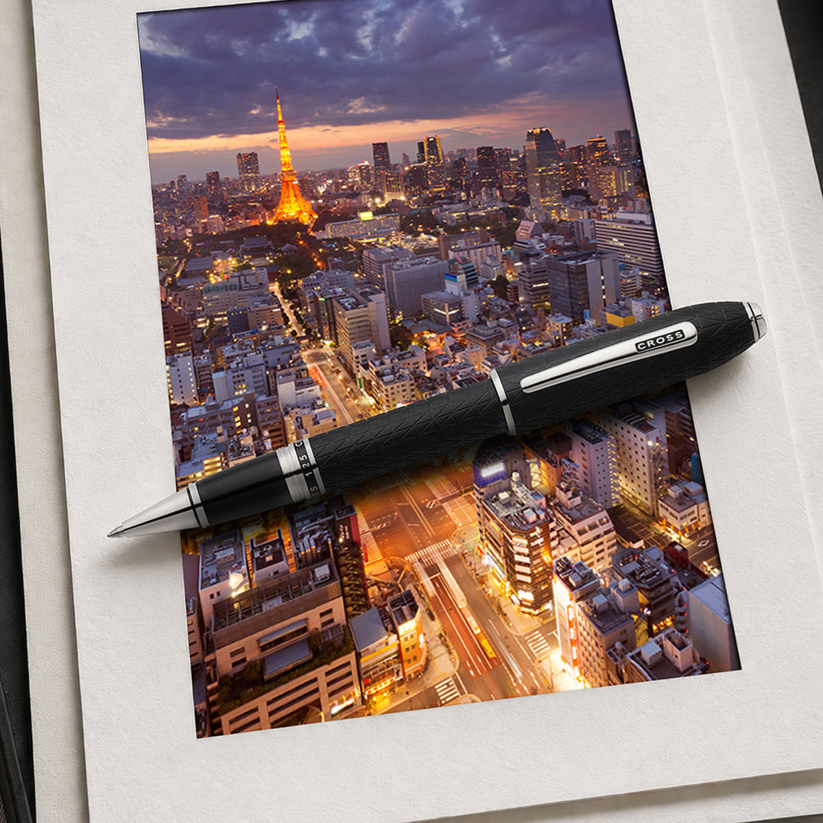 Cross Peerless 125 Citizen Tokyo Satin Black CT Roller Ball Pen AT0705-24