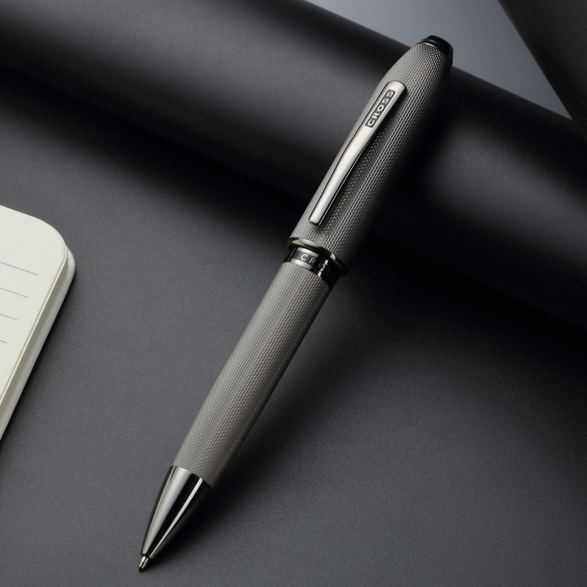 Cross Peerless 125 Polished Slate Gray PVD Ballpoint Pen AT0702-20