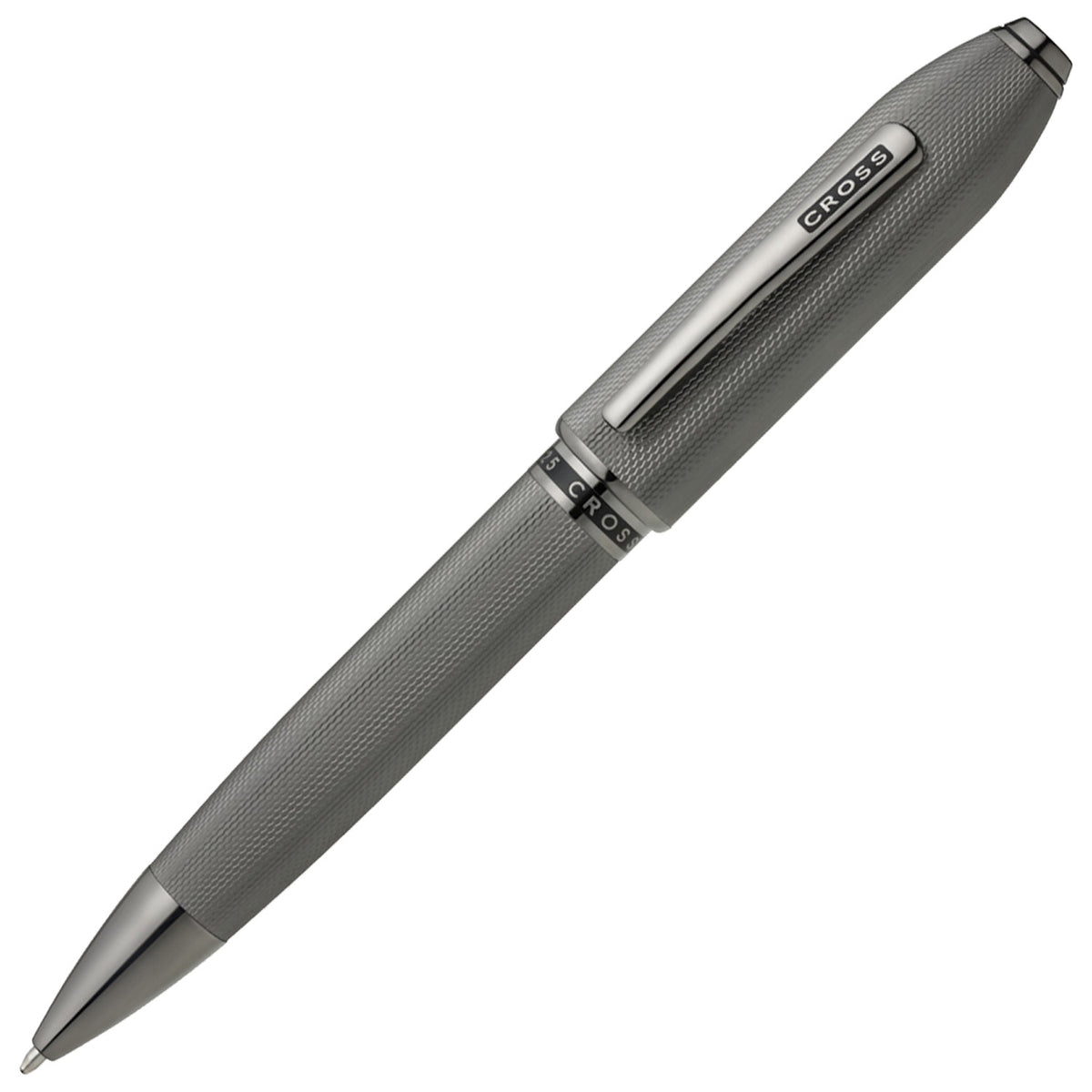 Cross Peerless 125 Polished Slate Gray PVD Ballpoint Pen AT0702-20