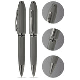 Cross Peerless 125 Polished Slate Gray PVD Ballpoint Pen AT0702-20