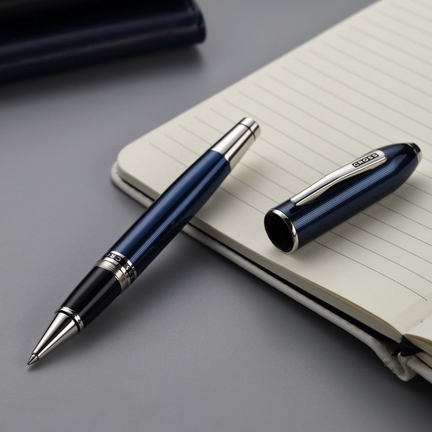Cross Peerless 125 Translucent Cobalt Blue CT Roller Ball Pen AT0705-21