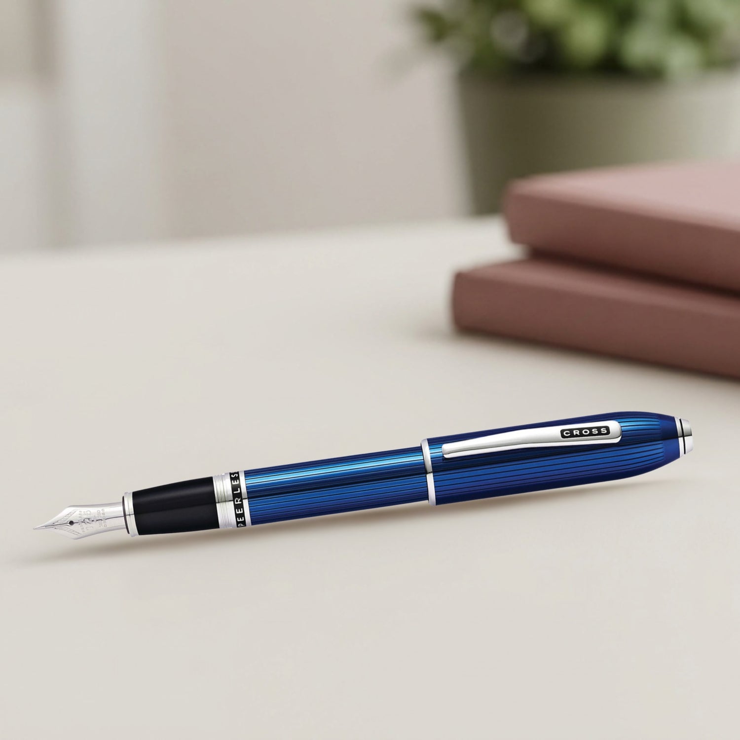 Cross Peerless 125 Translucent Quartz Blue CT Fountain Pen