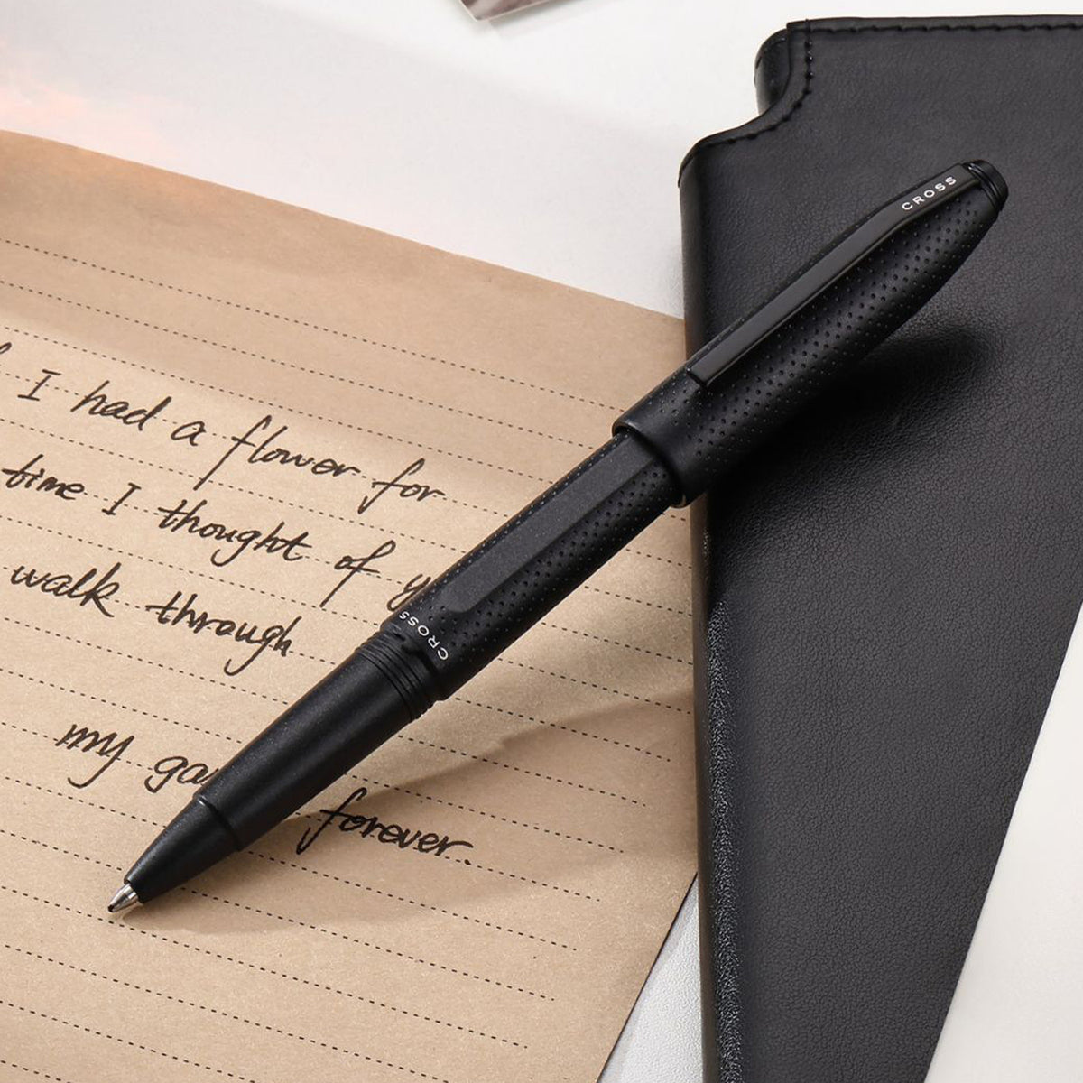 Cross Prism Obsidian Black PVD Roller Ball Pen AT0795-1