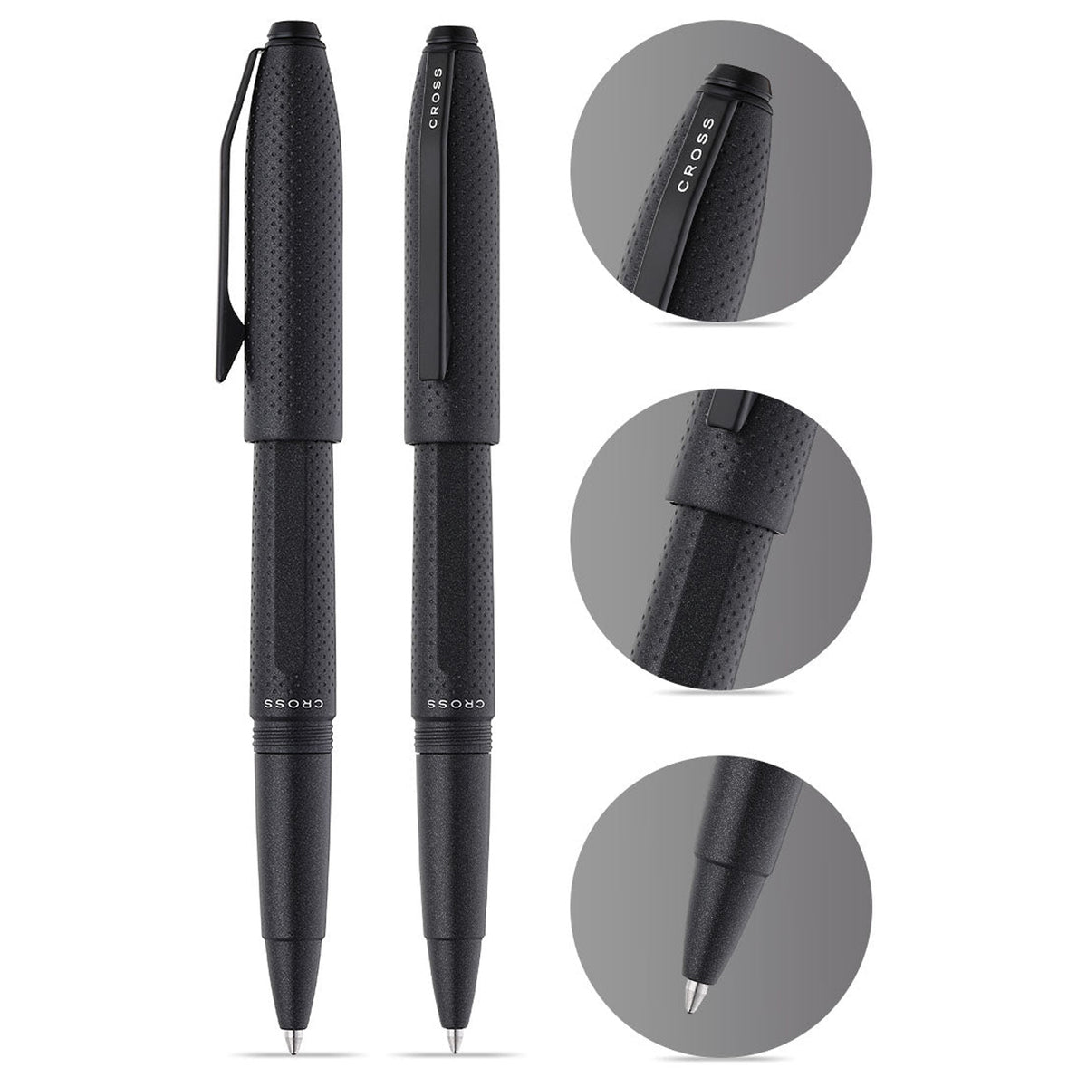 Cross Prism Obsidian Black PVD Roller Ball Pen AT0795-1