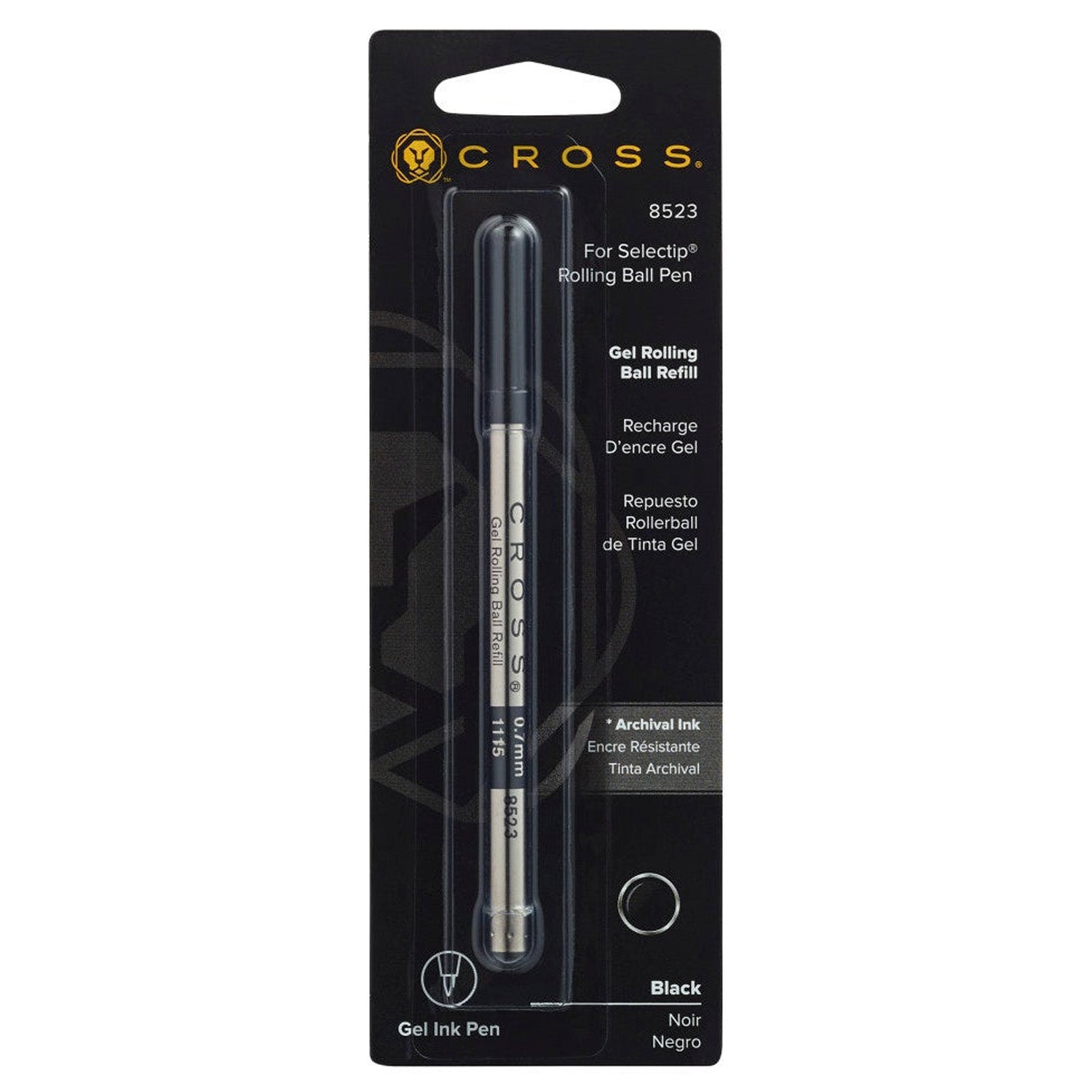 Cross Roller Ball Pen Refill (Black - M) 8523