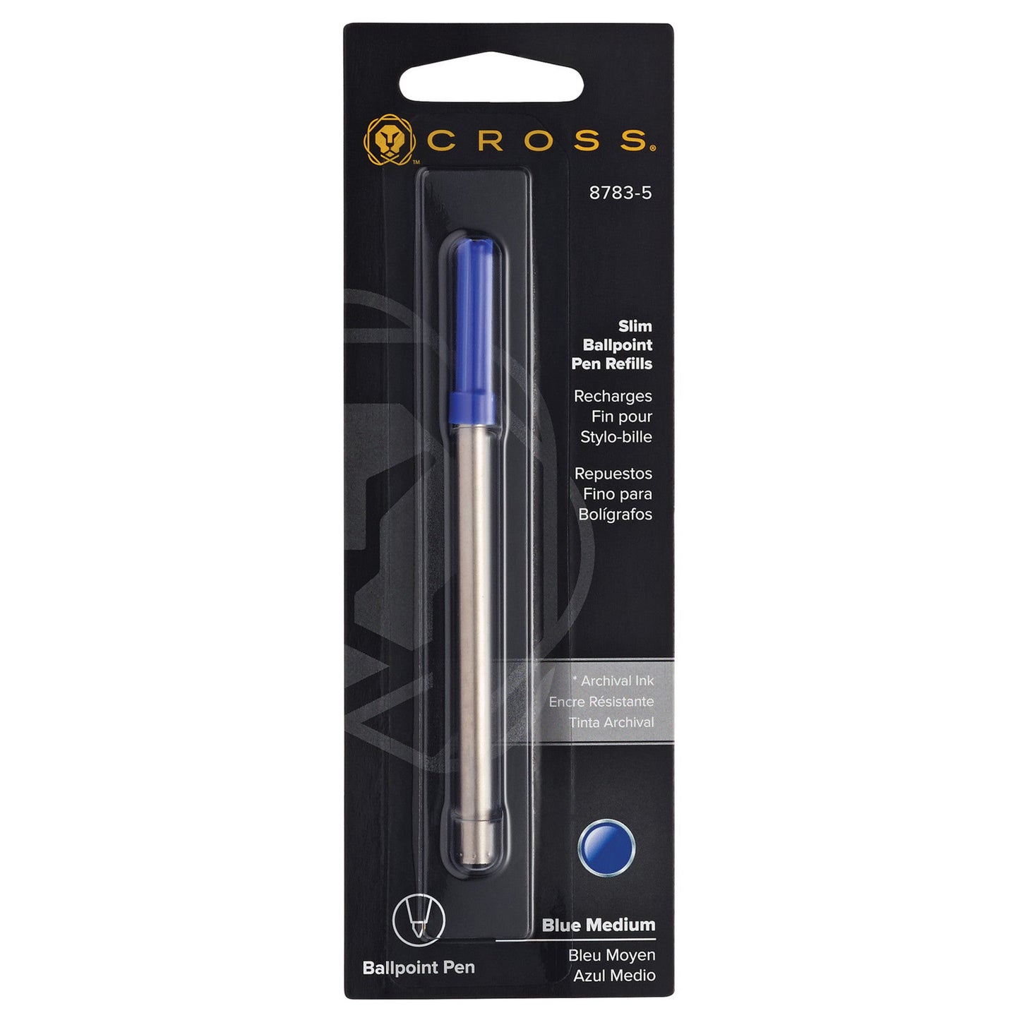Cross Slim Ballpoint Pen Refill (Blue - M) 8783-5