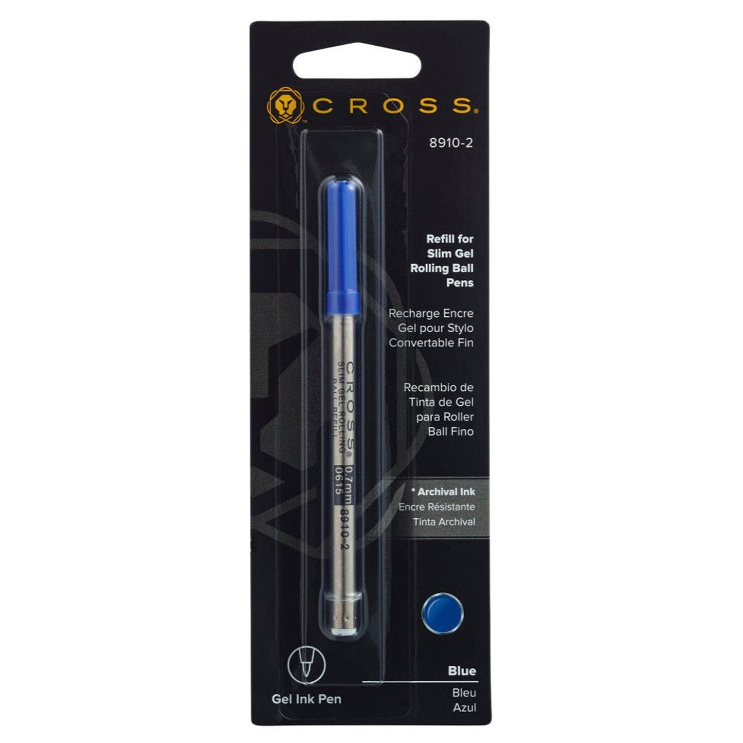 Cross Slim Roller Ball Pen Refill (Blue - M) 8910-2