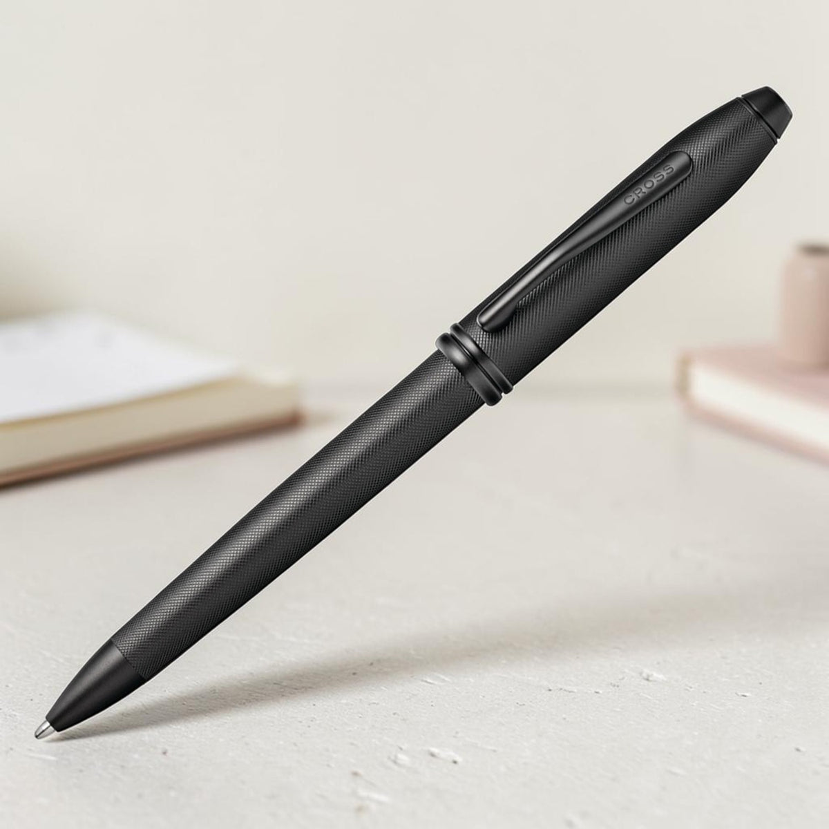 Cross Townsend Black Micro Knurl PVD Ballpoint Pen AT0042-62