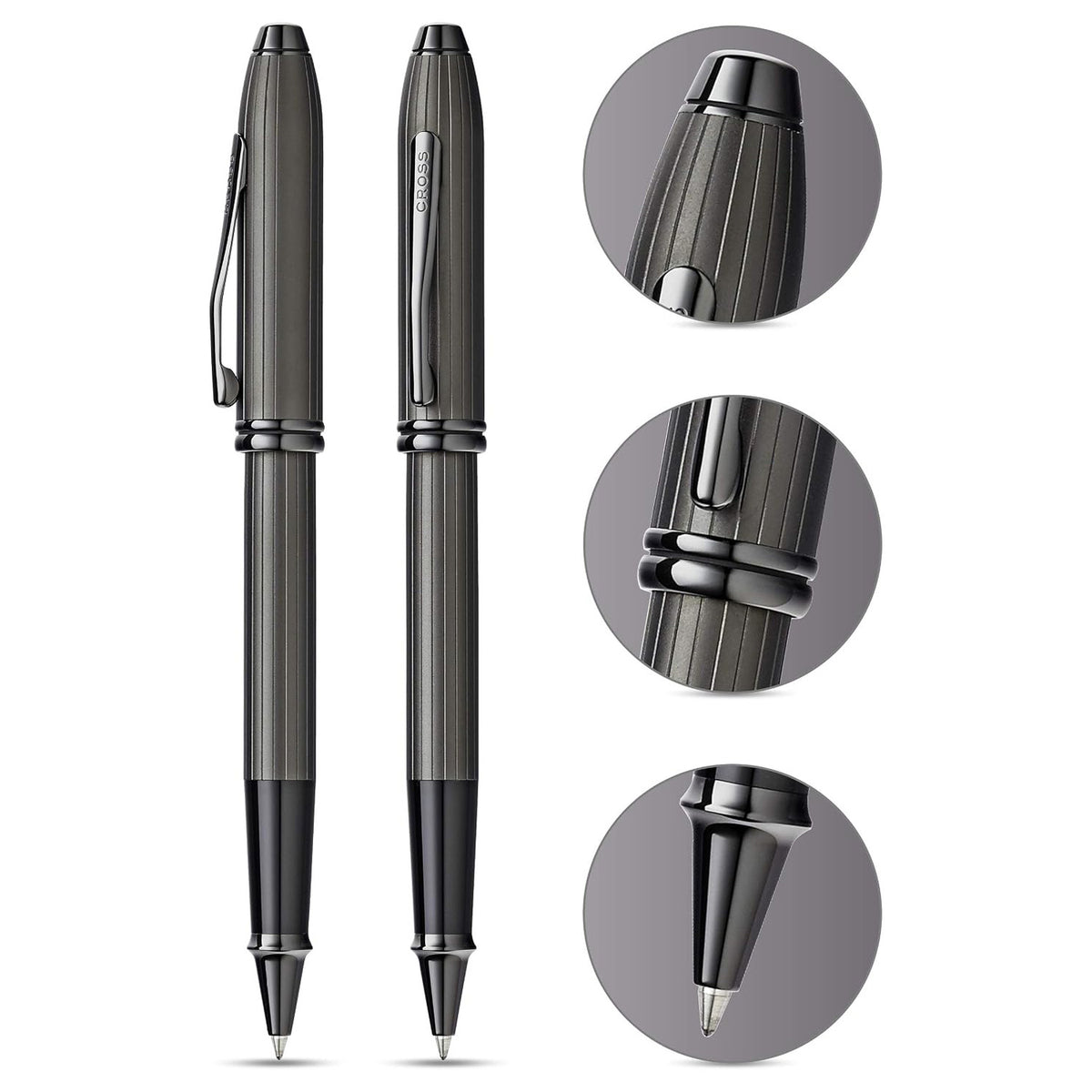 Cross Townsend Matte Black PVD Roller Ball Pen AT0045-60