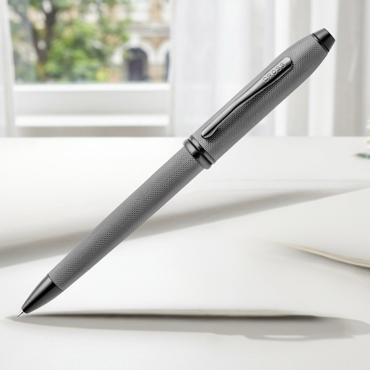 Cross Townsend Polished Slate Gray PVD Ballpoint Pen AT0042-78