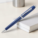 Cross Townsend Polished Translucent Cobalt Blue CT Ballpoint Pen AT0042-79