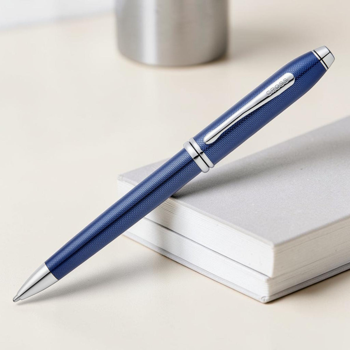 Cross Townsend Polished Translucent Cobalt Blue CT Ballpoint Pen AT0042-79
