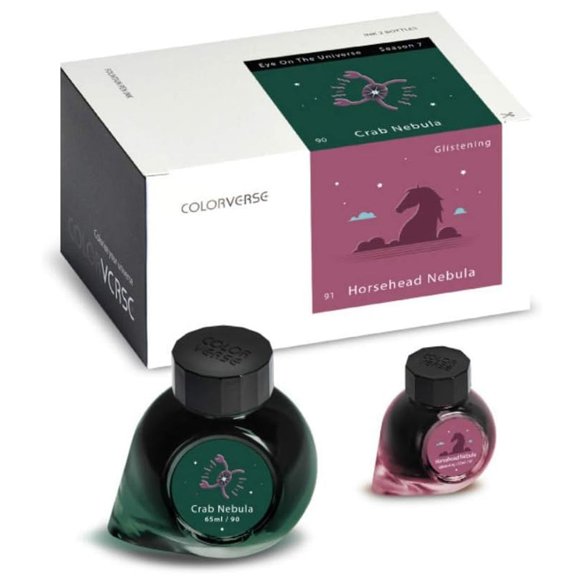 Colorverse Eye On The Universe Season 7 Ink Bottle Set (Crab Nebula/Horsehead Nebula - 65 ML/15 ML) E-90/91