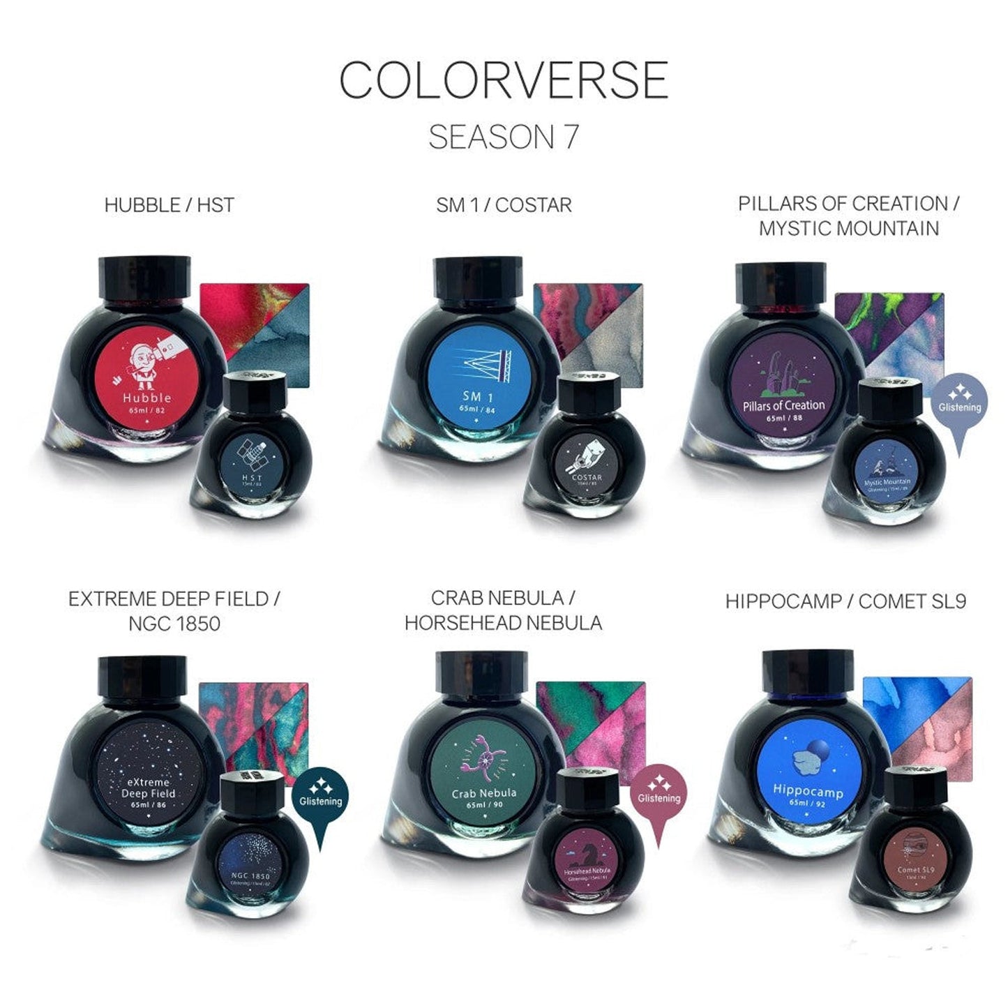 Colorverse Eye On The Universe Season 7 Ink Bottle Set (Pillars of Creation/Mystic Mountain - 65 ML/15 ML) E-88/89