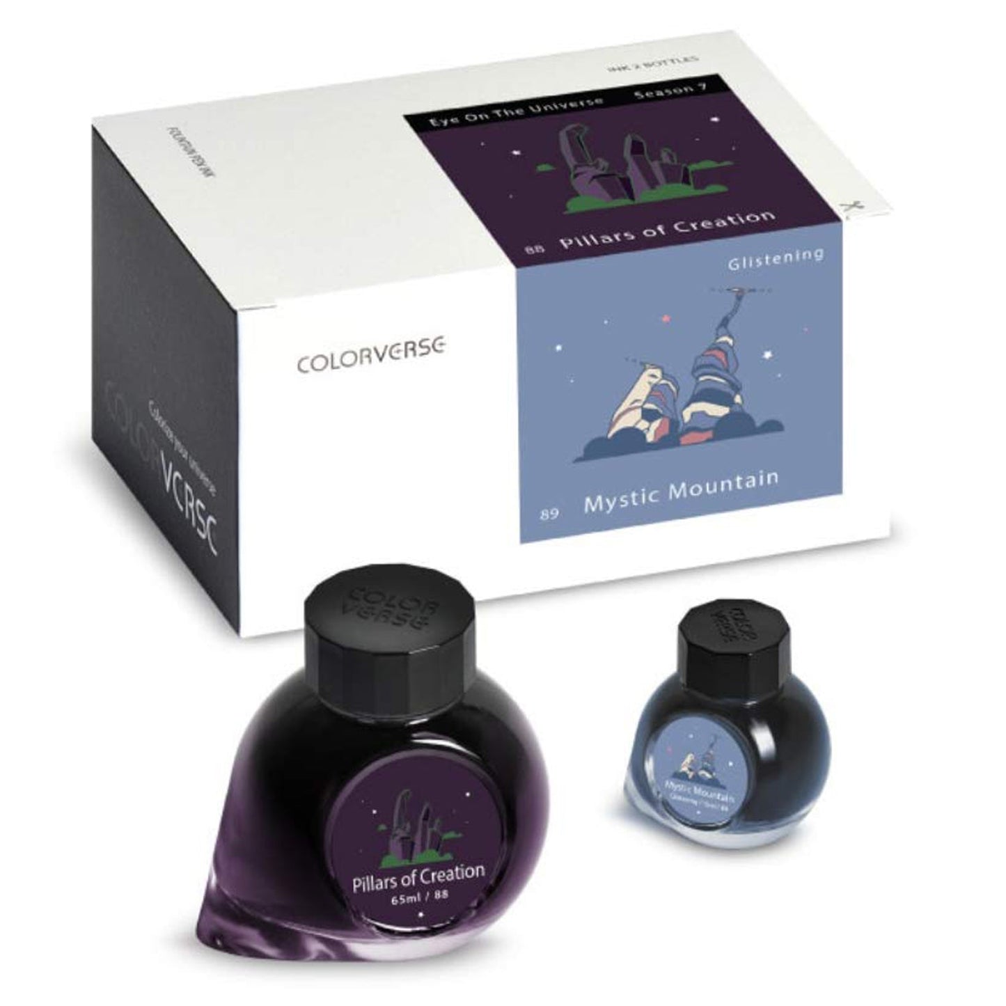 Colorverse Eye On The Universe Season 7 Ink Bottle Set (Pillars of Creation/Mystic Mountain - 65 ML/15 ML) E-88/89