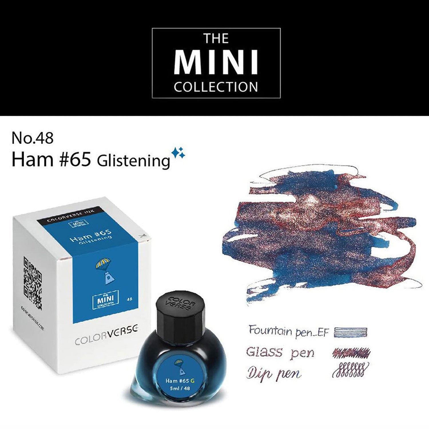 Colorverse Mini Ink Bottle (Ham #65 Shimmer - 5 ML) M-48