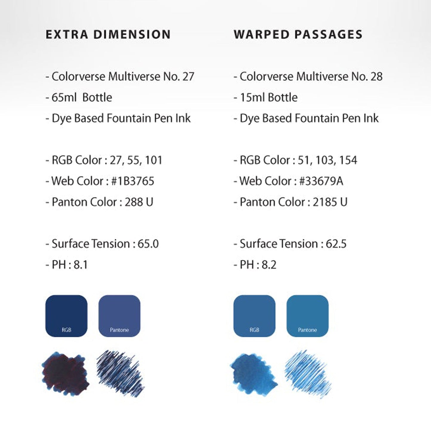 Colorverse Multiverse Season 3 Ink Bottle Set (Extra Dimension/Warped Passages - 65 ML/15 ML) MV-27/28
