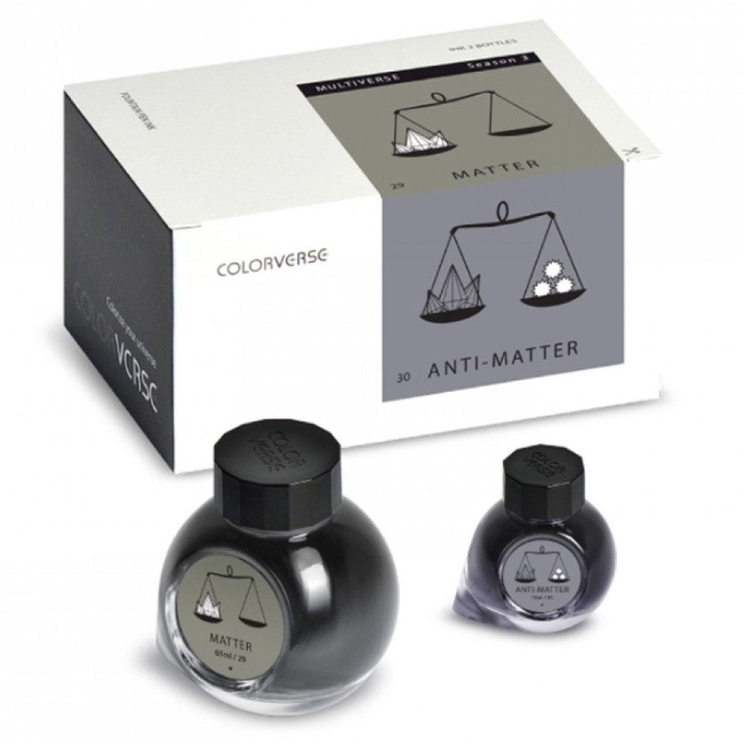 Colorverse Multiverse Season 3 Ink Bottle Set (Matter/Anti-Matter  - 65 ML/15 ML) MV-29/30