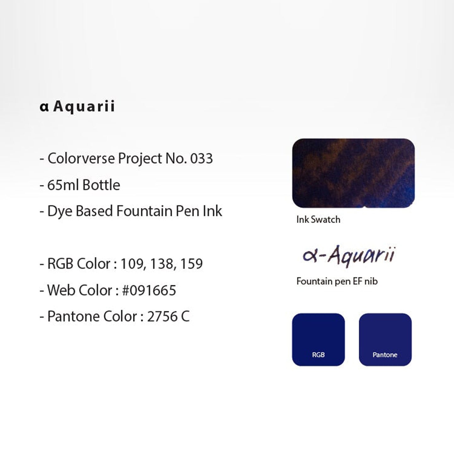 Colorverse Project Ink Bottle (A Aquarii - 65 ML) P-33