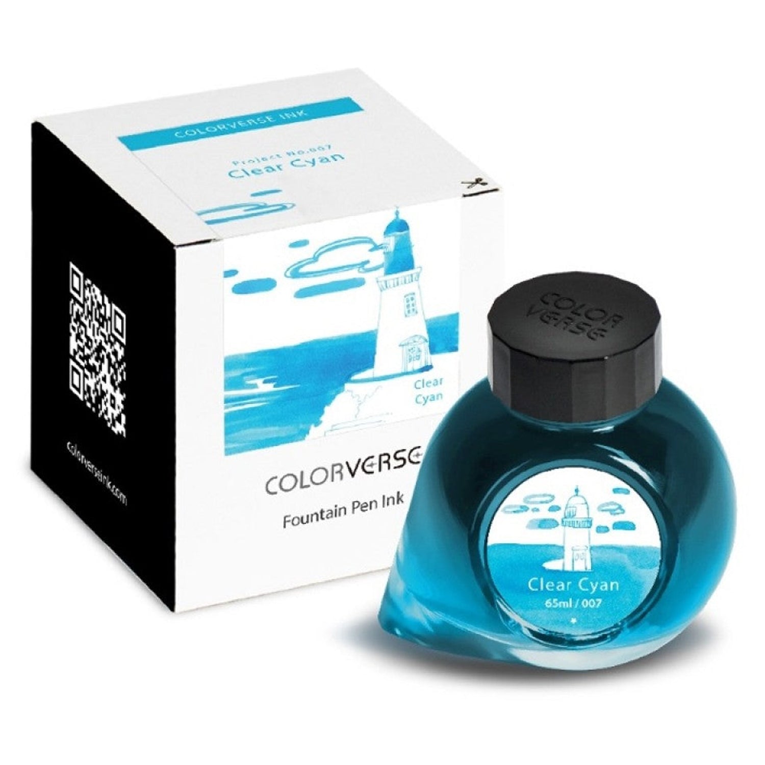 Colorverse Project Ink Bottle (Clear Cyan - 65 ML) P-98
