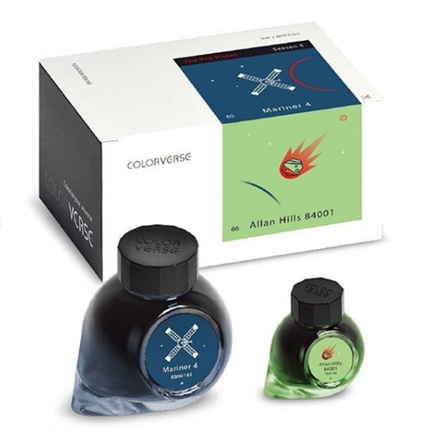 Colorverse The Red Planet Ink Bottle Set (Mariner 4/Allan Hills 84001 - 65 ML/15 ML) R-65/66