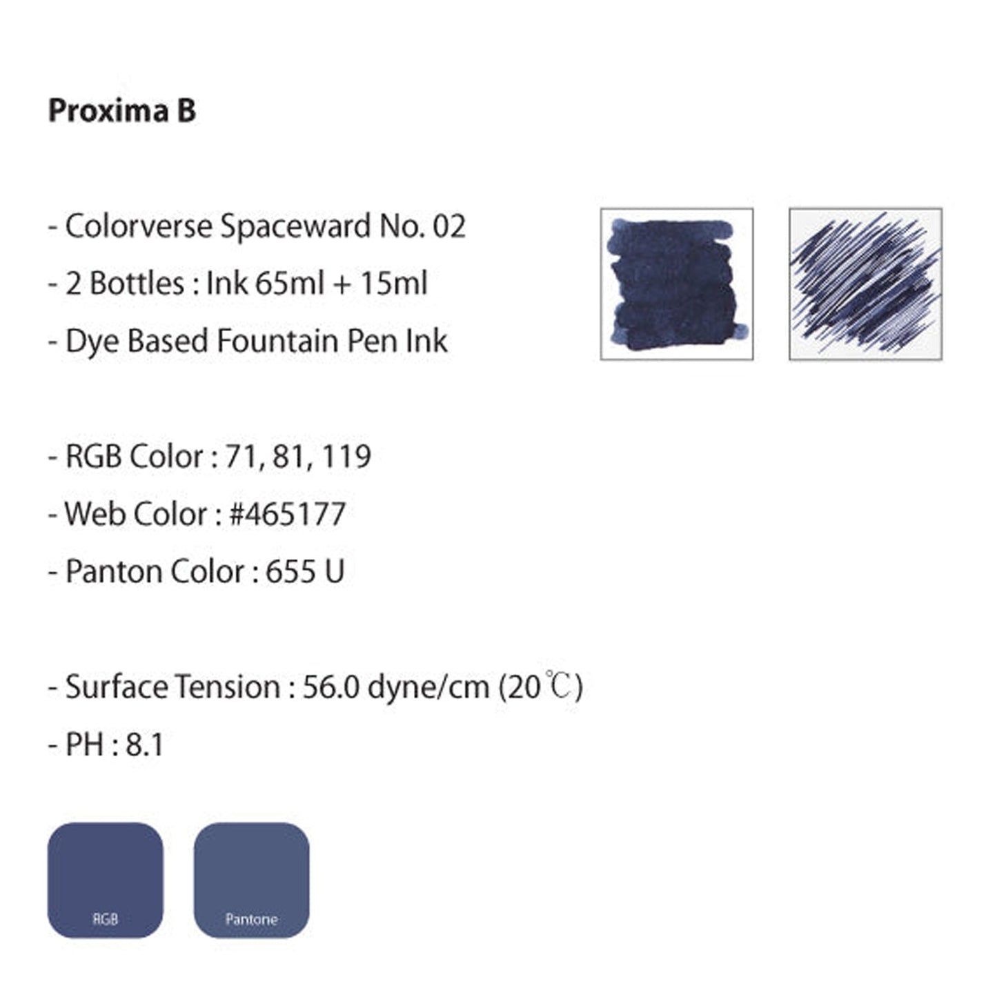 Colorverse Spaceward Season 1 Ink Bottle Set (Proxima B - 65 ML/15 ML) S-2