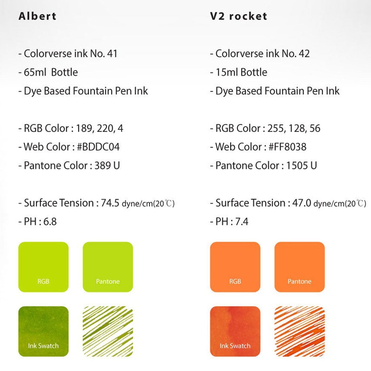 Colorverse Trailblazer In Space Ink Bottle Set (Albert/V2 Rocket - 65 ML/15 ML) T-41/42