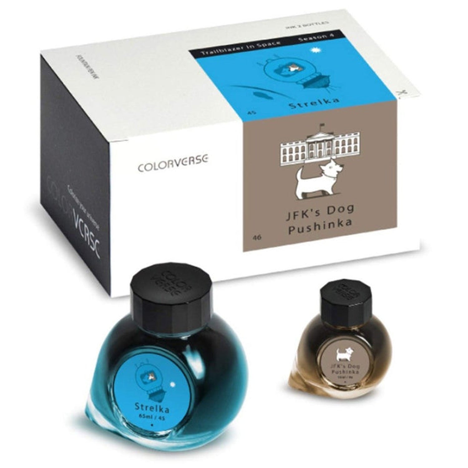 Colorverse Trailblazer In Space Ink Bottle Set (Strelka/JFK's Dog Pushinka - 65 ML/15 ML) T-45/46