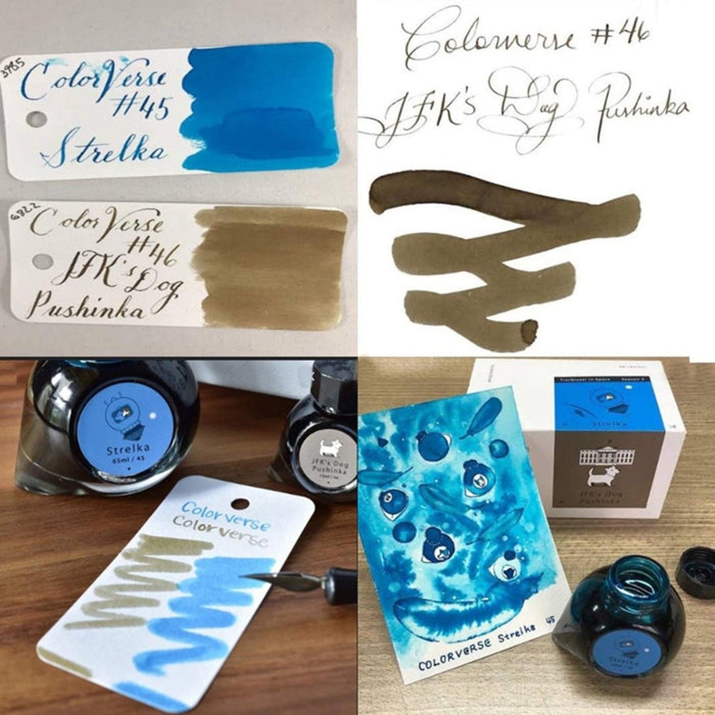 Colorverse Trailblazer In Space Ink Bottle Set (Strelka/JFK's Dog Pushinka - 65 ML/15 ML) T-45/46