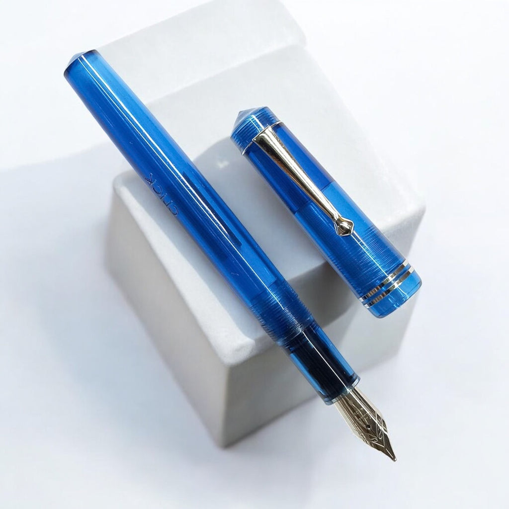Click Custom Blue Click Aristocrat Demo Sky Blue CT Fountain Pen CLK1300DSBU