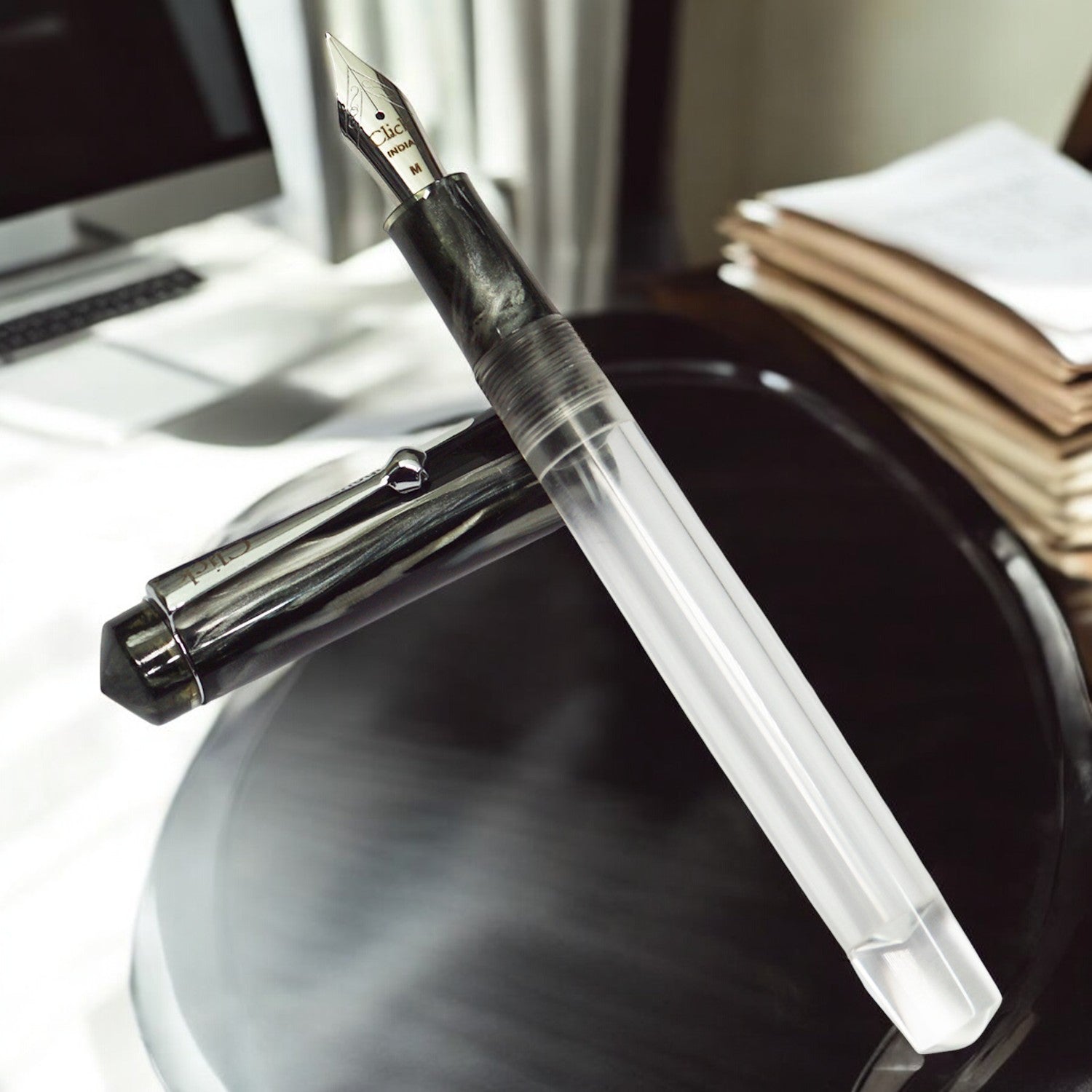 Click Aristocrat HT Black Marble Fountain Pen CLK1300HTBKM
