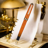 Click Falcon Acrylic Sunburst Orange GT Fountain Pen CLK130013SO