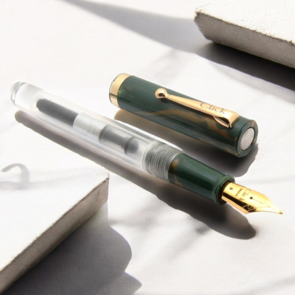 Click Orion HT Green Marble GT Fountain Pen CLK1600HTGM