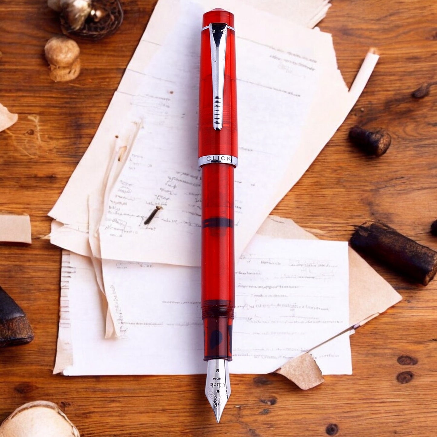 Click President Demo Red CT Fountain Pen CLK1500DR