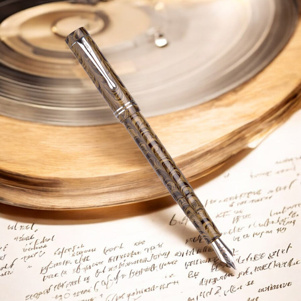 Click Renaissance Ebonite Brown/Black CT Fountain Pen CLK1400EBRBK