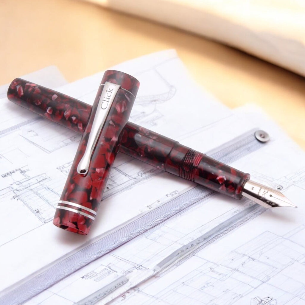 Click Renaissance Ruby red CT Fountain Pen CLK1400RR