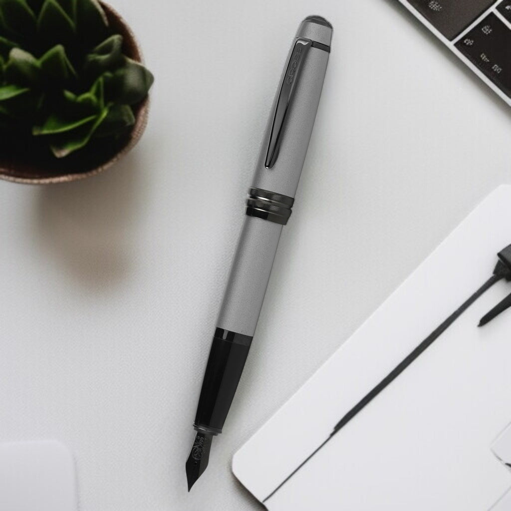Cross Bailey Matte Grey Lacquer Fountain Pen